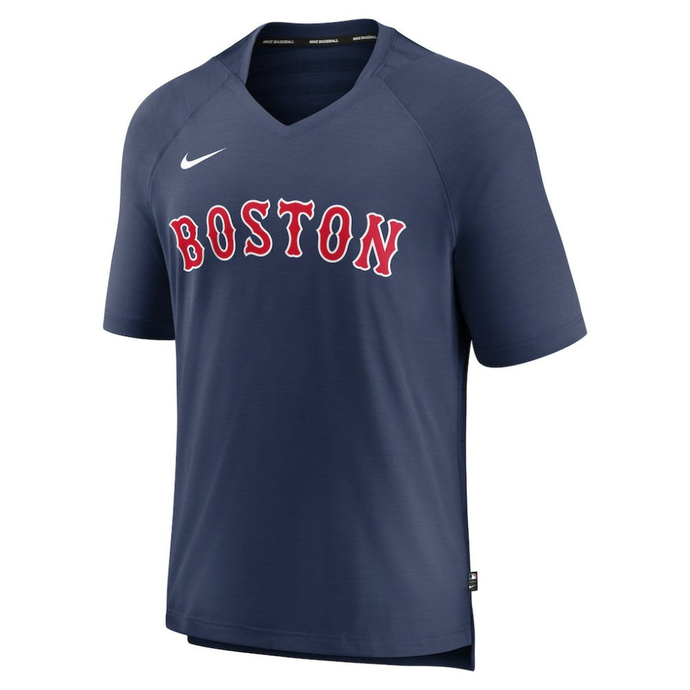 Boston Red Sox Nike Authentic Collection Pregame Raglan Performance V-Neck T-Shirt - Navy T-shirts