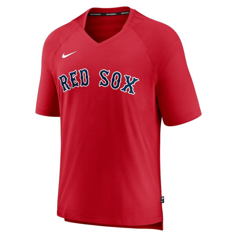 Boston Red Sox Nike Authentic Collection Pregame Raglan Performance V-Neck T-Shirt - Red T-shirts
