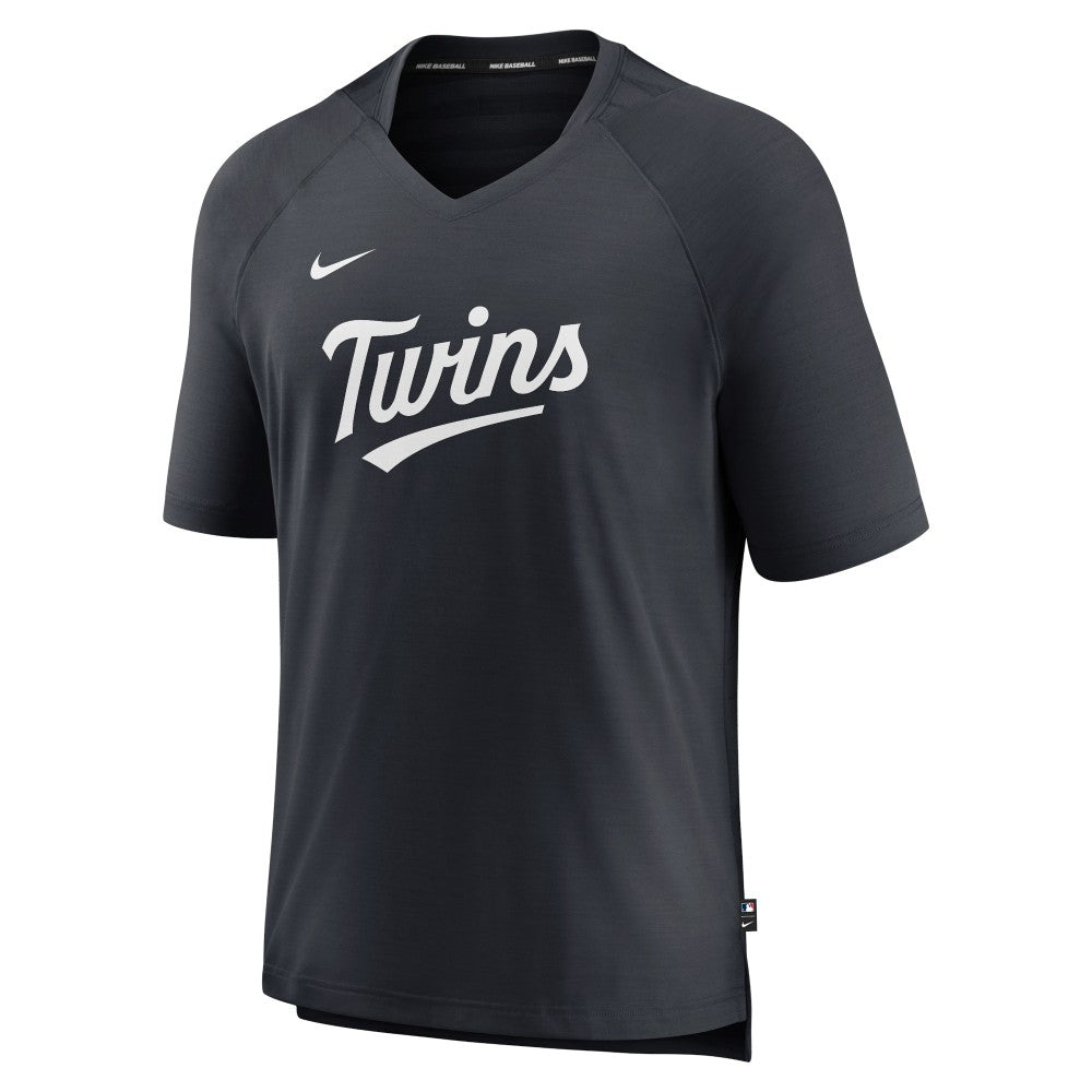 Minnesota Twins Nike Authentic Collection Pregame Raglan Performance V-Neck T-Shirt - Navy T-shirts