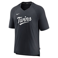 Minnesota Twins Nike Authentic Collection Pregame Raglan Performance V-Neck T-Shirt - Navy T-shirts