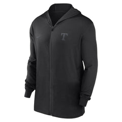Texas Rangers Nike Authentic Collection Travel Performance Lightweight Full-Zip Hoodie - Black Hoodies