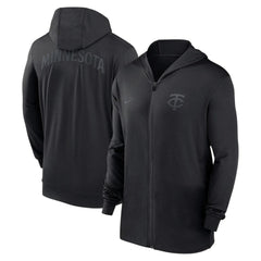 Minnesota Twins Nike Authentic Collection Travel Performance Lightweight Full-Zip Hoodie - Hoodies