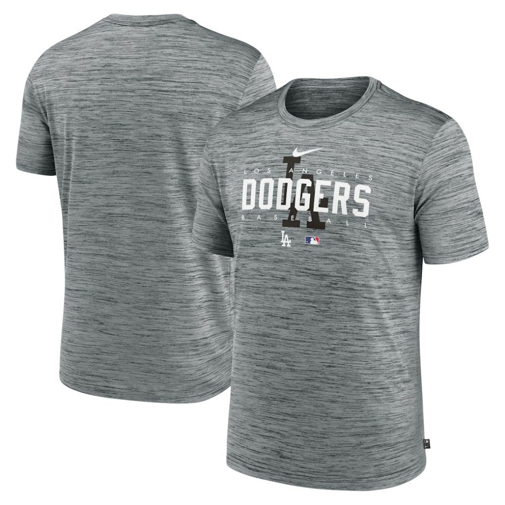 Los Angeles Dodgers Nike Authentic Collection Velocity Performance Practice T-Shirt - Heather Gray T-shirts