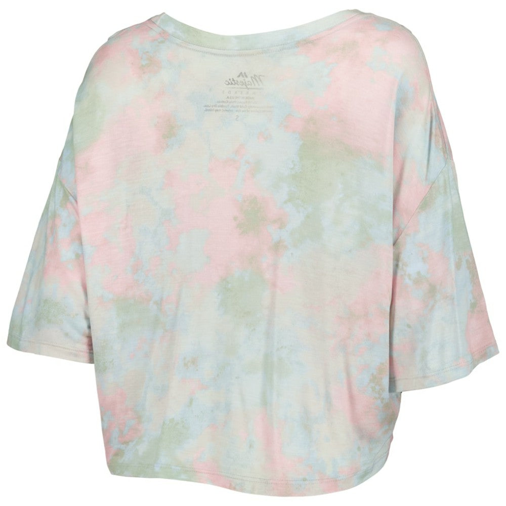 Chicago White Sox Majestic Threads Women's Cooperstown Collection Tie-Dye Boxy Cropped Tri-Blend T-Shirt T-shirts
