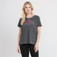 Los Angeles Angels Nike Women's Authentic Collection Early Work Tri-Blend T-Shirt - Heather Charcoal T-shirts