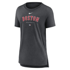 Boston Red Sox Nike Women's Authentic Collection Early Work Tri-Blend T-Shirt - Heather Charcoal T-shirts