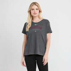 Houston Astros Nike Women's Authentic Collection Early Work Tri-Blend T-Shirt - Heather Charcoal T-shirts