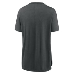 Milwaukee Brewers Nike Women's Authentic Collection Early Work Tri-Blend T-Shirt - Heather Charcoal T-shirts