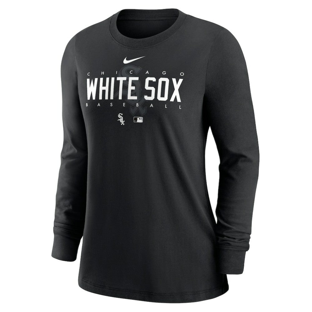 Chicago White Sox Nike Women's Authentic Collection Legend Performance Long Sleeve T-Shirt - Black T-shirts