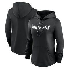 Chicago White Sox Nike Women's Authentic Collection Pregame Performance Pullover Hoodie - Black Hoodies