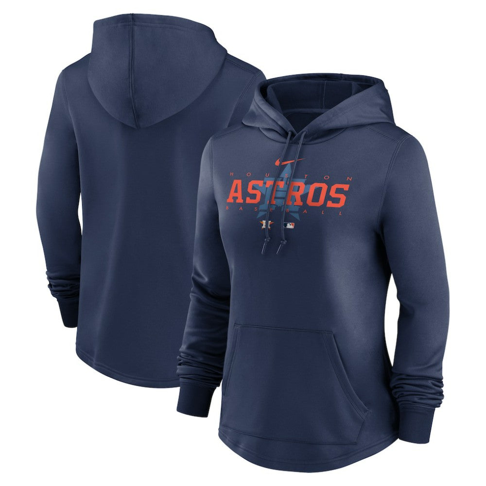 Houston Astros Nike Women's Authentic Collection Pregame Performance Pullover Hoodie - Navy Hoodies