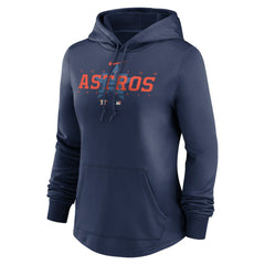 Houston Astros Nike Women's Authentic Collection Pregame Performance Pullover Hoodie - Navy Hoodies