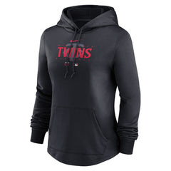 Minnesota Twins Nike Women's Authentic Collection Pregame Performance Pullover Hoodie - Black Hoodies