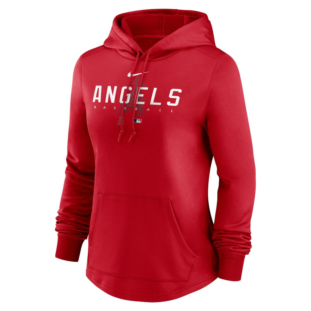 Los Angeles Angels Nike Women's Authentic Collection Pregame Performance Pullover Hoodie - Red Hoodies