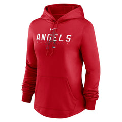 Los Angeles Angels Nike Women's Authentic Collection Pregame Performance Pullover Hoodie - Red Hoodies