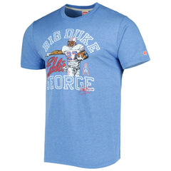 Eddie George Tennessee Titans Homage Caricature Retired Player Tri-Blend T-Shirt Heathered Light Blue