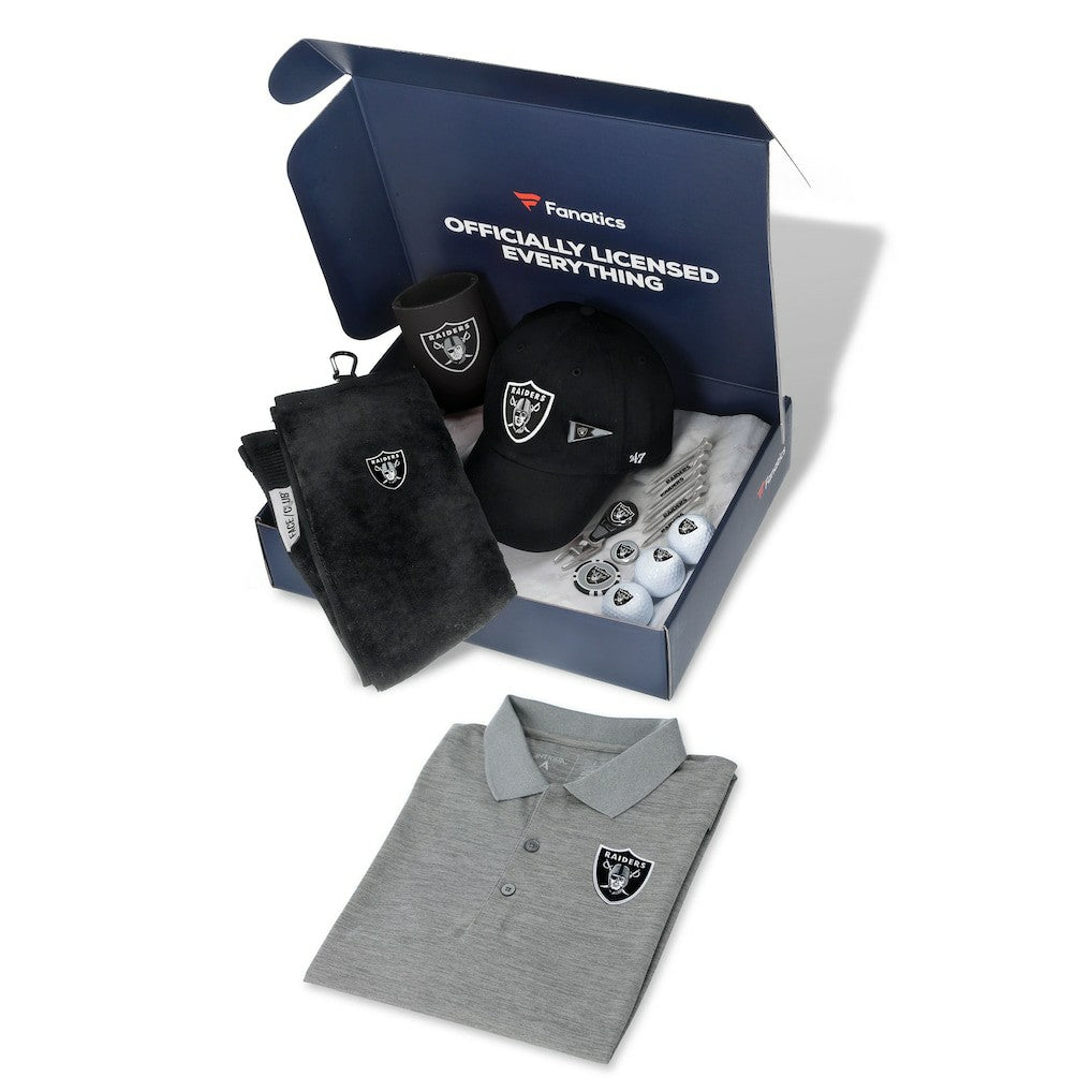 Las Vegas Raiders WinCraft Pack Golf Themed Gift Box $155+ Value