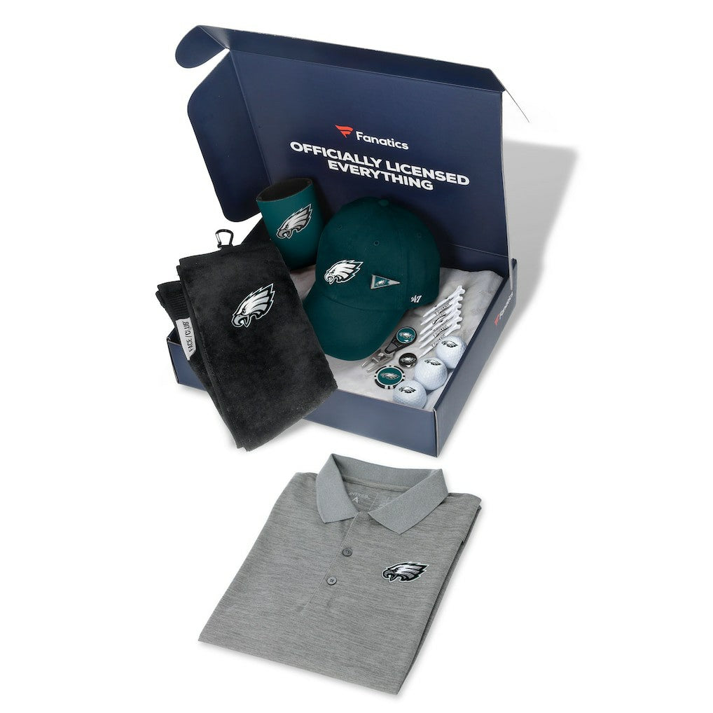 Philadelphia Eagles WinCraft Pack Golf Themed Gift Box $155+ Value
