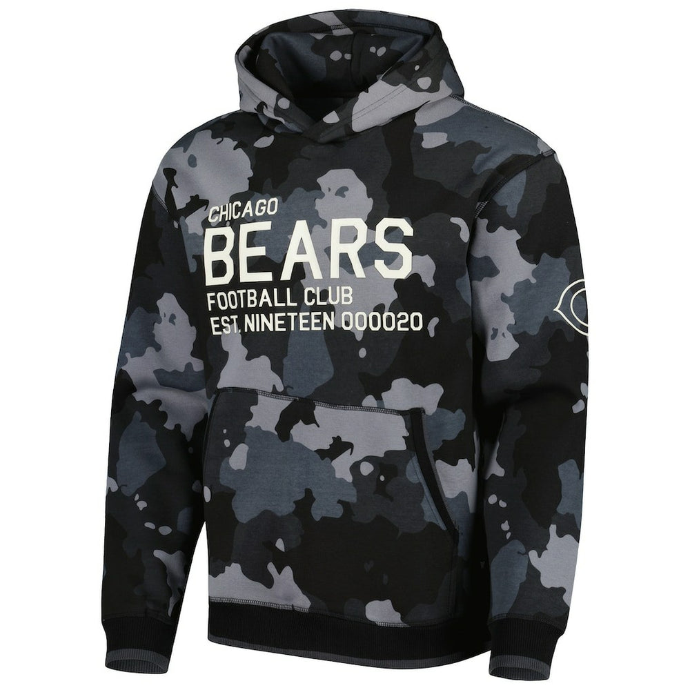 Chicago Bears The Wild Collective Camo Pullover Hoodie Black