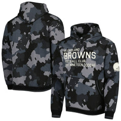 Cleveland Browns The Wild Collective Camo Pullover Hoodie Black