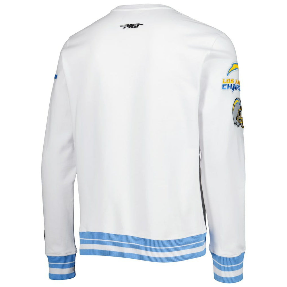 LA Chargers Pro Standard White Mash Up Pullover Sweatshirt