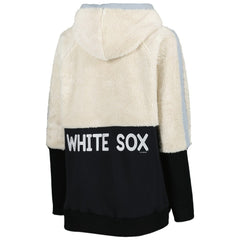 Chicago White Sox G-III 4Her by Carl Banks Women's Shuffle It Raglan Full-Zip Hoodie - Oatmeal/Black Hoodies