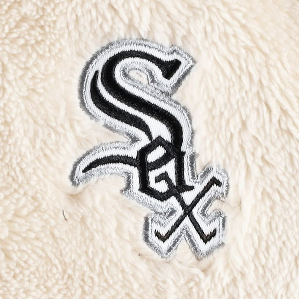 Chicago White Sox G-III 4Her by Carl Banks Women's Shuffle It Raglan Full-Zip Hoodie - Oatmeal/Black Hoodies
