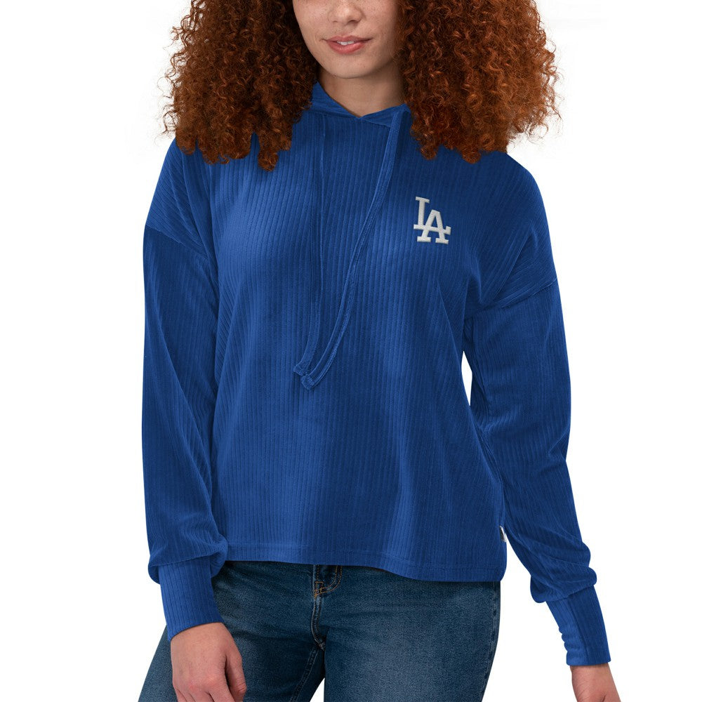 Los Angeles Dodgers Touch Women's End Line Pullover Hoodie - Royal Hoodies