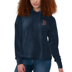 Boston Red Sox Touch Women's End Line Pullover Hoodie - Navy Hoodies