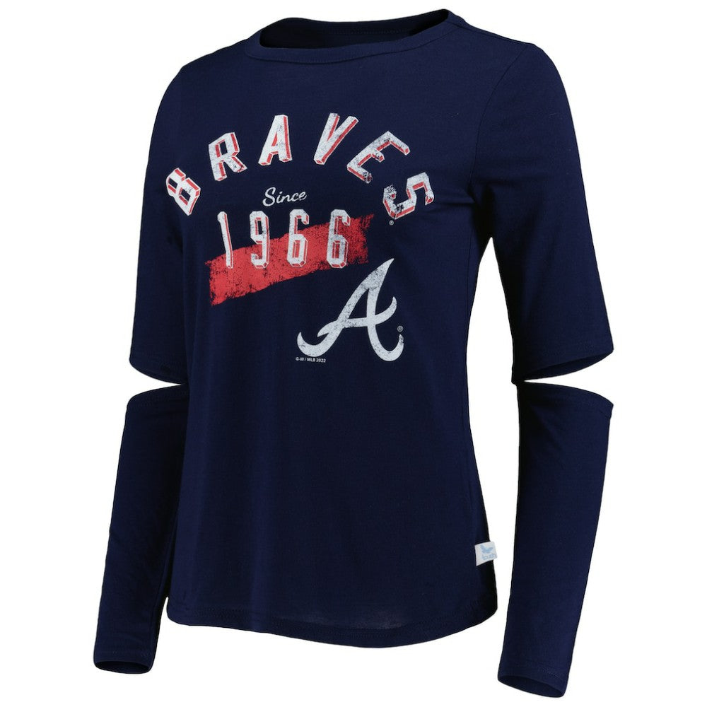 Atlanta Braves Touch Women's Formation Long Sleeve T-Shirt - Navy T-shirts