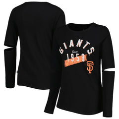 San Francisco Giants Touch Women's Formation Long Sleeve T-Shirt - Black T-shirts