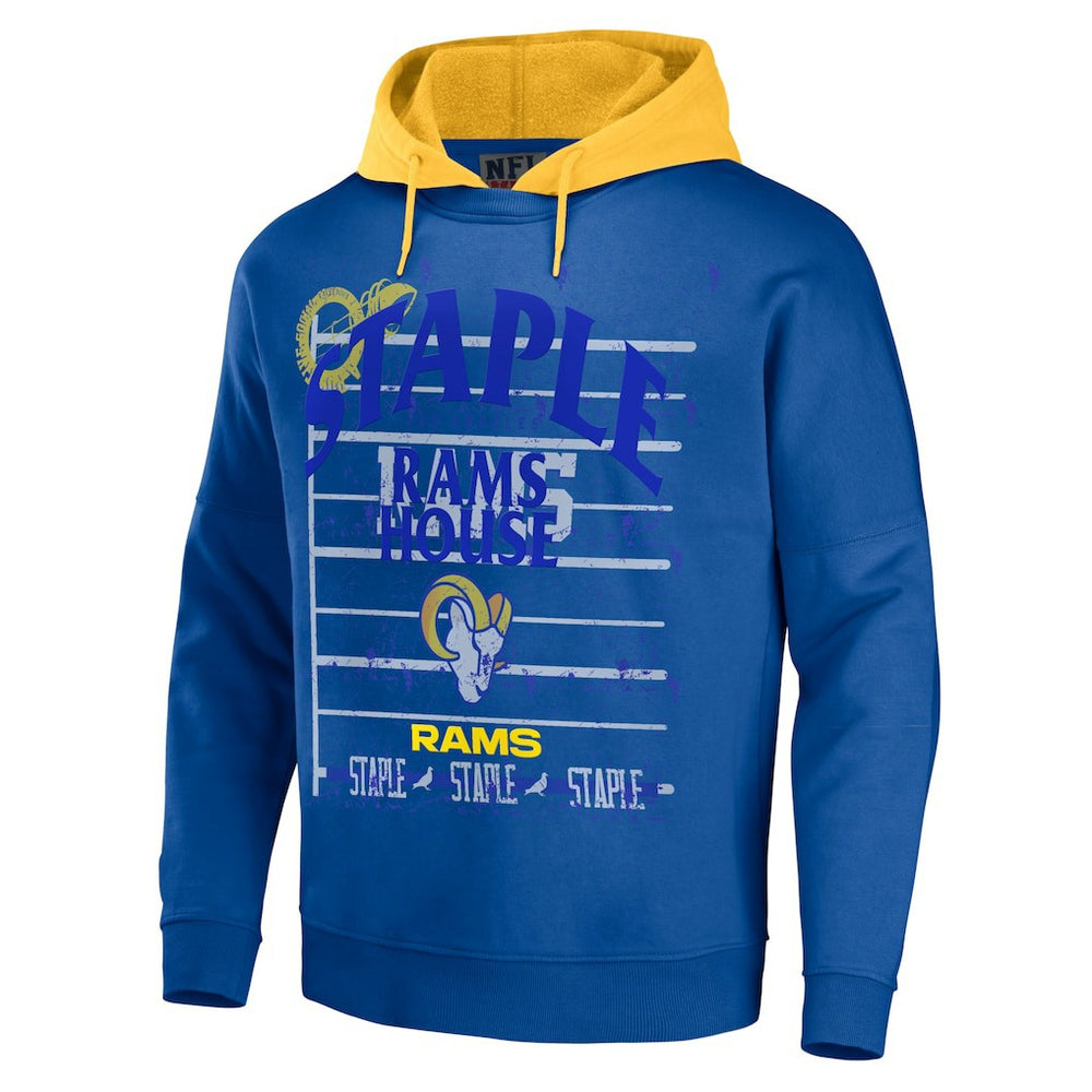 Los Angeles Rams NFL x Staple Throwback Vintage Wash Pullover Hoodie Navy