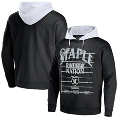 Las Vegas Raiders NFL x Staple Throwback Vintage Wash Pullover Hoodie Black