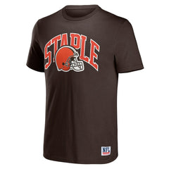 Cleveland Browns NFL x Staple Logo Lockup T-Shirt Brown