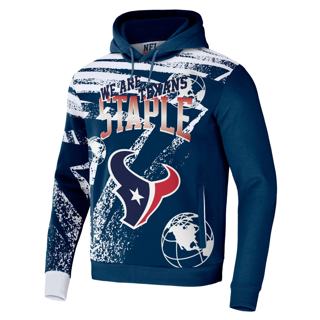 Houston Texans NFL x Staple All Over Print Pullover Hoodie Navy