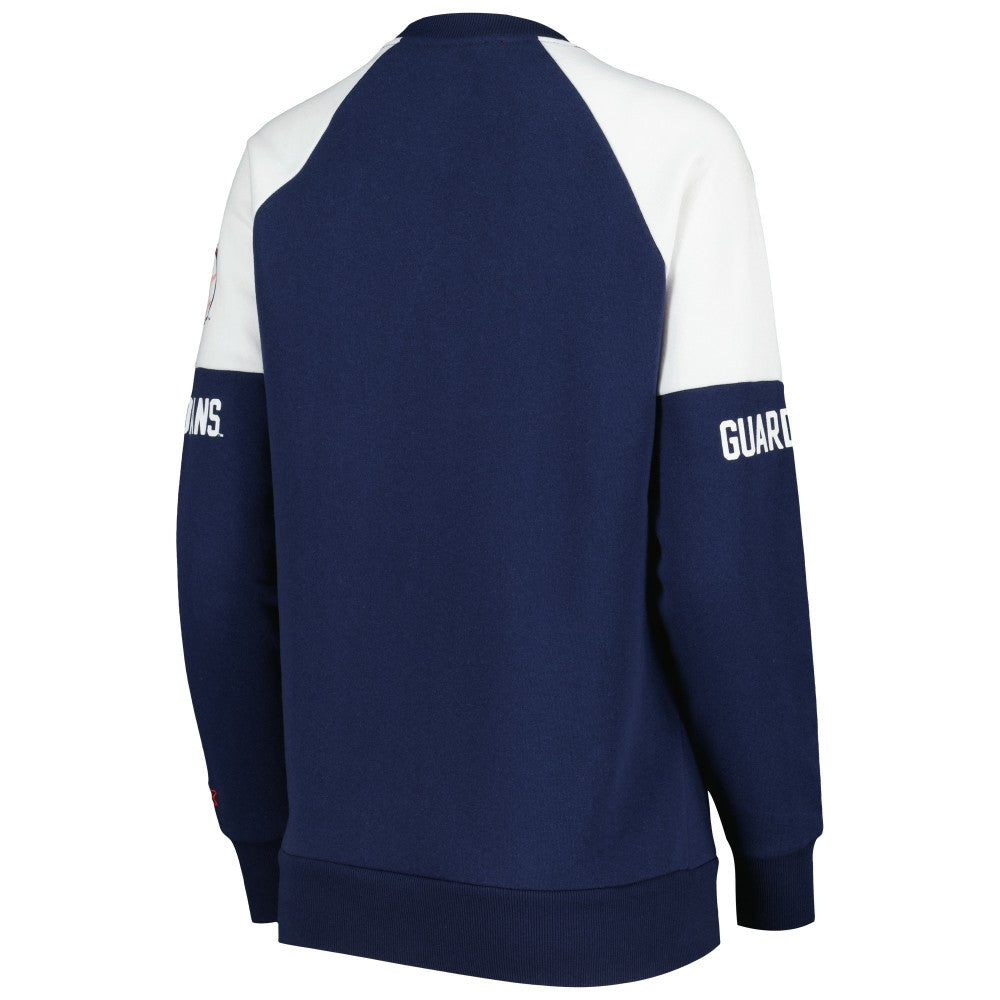 Cleveland Guardians Starter Women's Baseline Raglan Pullover Sweatshirt - Navy/Red Pullover