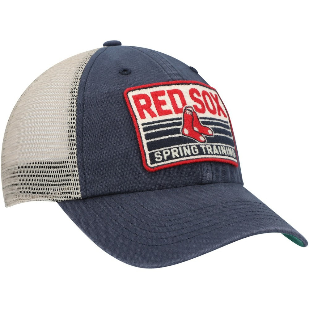 Boston Red Sox '47 Four Stroke Clean Up Trucker Snapback Hat - Navy/Tan Hats