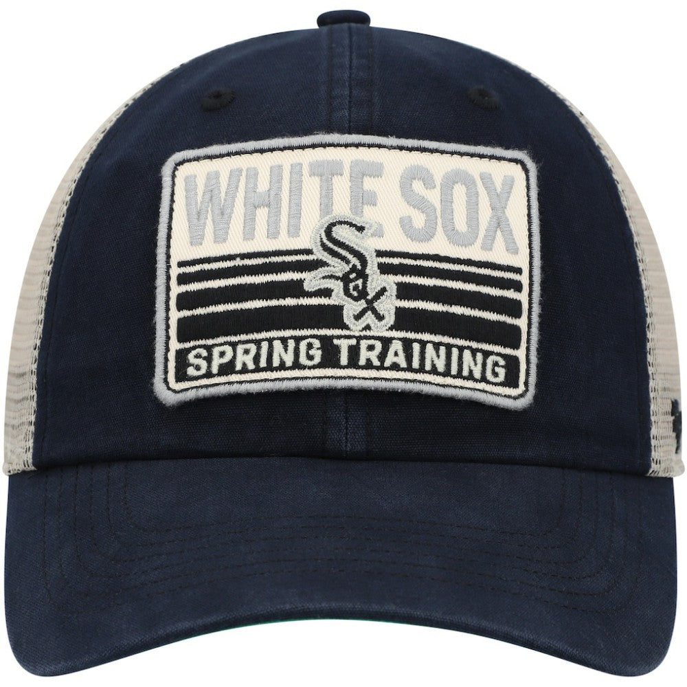 Chicago White Sox '47 Four Stroke Clean Up Trucker Snapback Hat - Black/Tan Hats