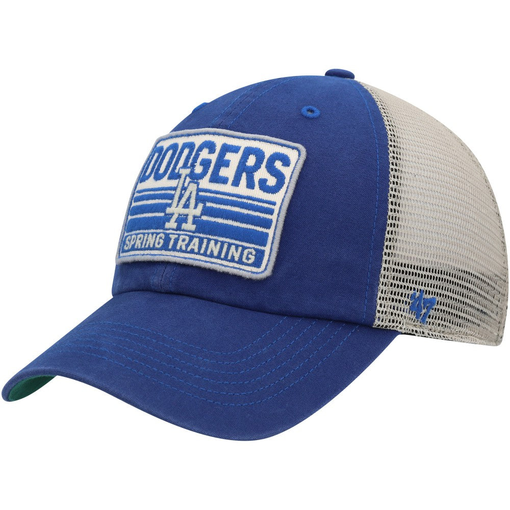 Los Angeles Dodgers '47 Four Stroke Clean Up Trucker Snapback Hat - Royal/Tan Hats