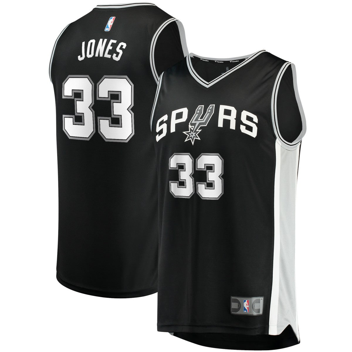 Tre Jones San Antonio Spurs Fast Break Replica Jersey Icon Edition Black