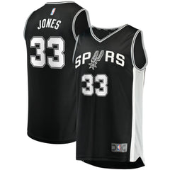 Tre Jones San Antonio Spurs Fast Break Replica Jersey Icon Edition Black