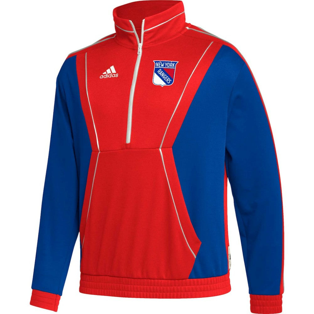 NHL New York Rangers adidas Team Classics Half-Zip Jacket - Red