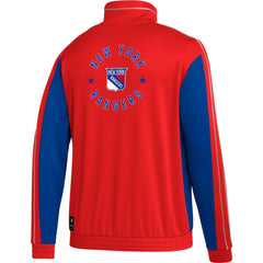NHL New York Rangers adidas Team Classics Half-Zip Jacket - Red
