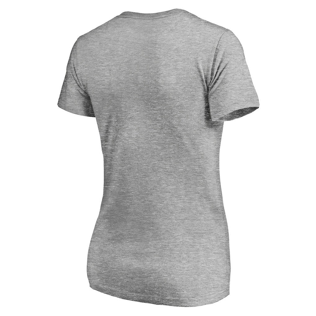 Cleveland Cavaliers Women's Primary Team Logo V-Neck T-Shirt Heathered Gray