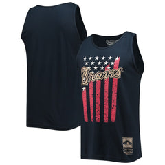 Atlanta Braves Mitchell & Ness Cooperstown Collection Stars and Stripes Tank Top - Navy Tanks
