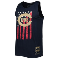 Chicago Cubs Mitchell & Ness Cooperstown Collection Stars and Stripes Tank Top - Navy Tanks