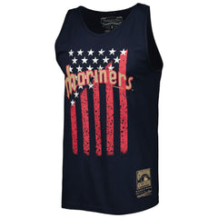 Seattle Mariners Mitchell & Ness Cooperstown Collection Stars and Stripes Tank Top - Navy Tanks
