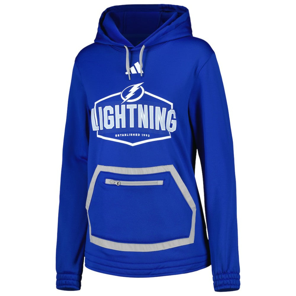 NHL Tampa Bay Lightning adidas Women's Team Pullover Hoodie - Blue