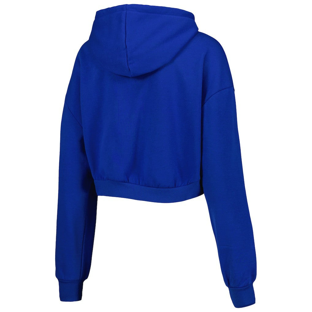 Buffalo Bills The Wild Collective Women's Cropped Pullover Hoodie Royal