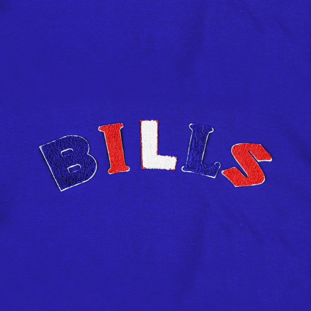 Buffalo Bills The Wild Collective Women's Cropped Pullover Hoodie Royal